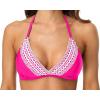 imagebeautyin Womens Crochet Lace Bikini Two Piece Triangle Swimsuit Bathing SuitsPink