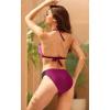 imagebeautyin Womens Crochet Lace Bikini Two Piece Triangle Swimsuit Bathing SuitsPurple