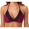 imagebeautyin Womens Crochet Lace Bikini Two Piece Triangle Swimsuit Bathing SuitsPurple