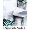 imagebeautyin Womens Floral Striped Halter High Neck Bikini Swimsuit Set Cross BackGreen StripeLeaf