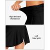imagebeautyin Womens High Waisted Ruched Swim Skirt Split Tummy Control Tankini Swimsuit Bathing Suit Bottoms with PocketBlack