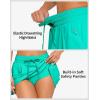 imagebeautyin Womens High Waisted Swim Skirt with Zipper Pockets Tummy Control Bathing Suit Swim BottomsAqua