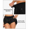 imagebeautyin Womens High Waisted Swim Skirt with Zipper Pockets Tummy Control Bathing Suit Swim BottomsBlack