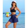 imagebeautyin Womens High Waisted Swim Skirt with Zipper Pockets Tummy Control Bathing Suit Swim BottomsNavy