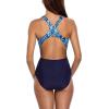 imagebeautyin Womens One Piece Athletic Racerback Swimsuit Slimming Bathing Suit2 NavyBlue