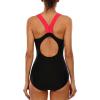 imagebeautyin Womens One Piece Athletic Racerback Swimsuit Slimming Bathing SuitBlack and Red
