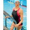 imagebeautyin Womens One Piece Athletic Racerback Swimsuit Slimming Bathing SuitBlack and Red