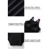 imagebeautyin Womens One Piece Athletic Racerback Swimsuit Slimming Bathing SuitBlackwhite
