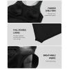 imagebeautyin Womens One Piece Athletic Racerback Swimsuit Slimming Bathing SuitGreyBlack