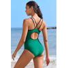 imagebeautyin Womens One Piece Swimsuits Athletic Double Straps Slimming Bathing Suit Sports SwimwearGreen