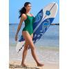 imagebeautyin Womens One Piece Swimsuits Athletic Double Straps Slimming Bathing Suit Sports SwimwearGreen