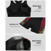 imagebeautyin Womens One Piece Swimsuits Boyleg Athletic Swimwear Conservative Training Bathing SuitsBlackRed