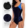 imagebeautyin Womens Pro One Piece Swimsuit Women Athletic Swimming Bathing Suit1blueNavy