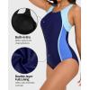 imagebeautyin Womens Pro One Piece Swimsuit Women Athletic Swimming Bathing SuitBlueNavy