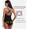 imagebeautyin Womens Pro One Piece Swimsuit Women Athletic Swimming Bathing SuitGreen