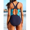 imagebeautyin Womens Pro One Piece Swimsuit Women Athletic Swimming Bathing SuitLight BlueNavy