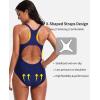 imagebeautyin Womens Pro One Piece Swimsuit Women Athletic Swimming Bathing SuitNavy BlueLogo