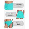 imagebeautyin Womens Solid Swim Skirt Buildin Brief Tummy Control Tankini BottomsAqua Green