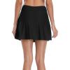 imagebeautyin Womens Solid Swim Skirt Buildin Brief Tummy Control Tankini BottomsBlackBasic
