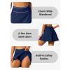 imagebeautyin Womens Solid Swim Skirt Buildin Brief Tummy Control Tankini BottomsHigh Waist Navy Blue