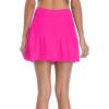 imagebeautyin Womens Solid Swim Skirt Buildin Brief Tummy Control Tankini BottomsHot Pink