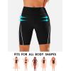 imagebeautyin Womens Swim Shorts High Waisted Quick Dry Swimsuit Bathing Suit BottomsBlack