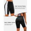 imagebeautyin Womens Swim Shorts High Waisted Quick Dry Swimsuit Bathing Suit BottomsBlack