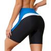 imagebeautyin Womens Swim Shorts High Waisted Quick Dry Swimsuit Bathing Suit BottomsBlackBlue
