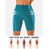 imagebeautyin Womens Swim Shorts High Waisted Quick Dry Swimsuit Bathing Suit BottomsBlue