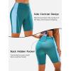 imagebeautyin Womens Swim Shorts High Waisted Quick Dry Swimsuit Bathing Suit BottomsBlue