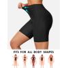 imagebeautyin Womens Swim Shorts High Waisted Quick Dry Swimsuit Bathing Suit BottomsSolid Black