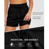 imagebeautyin Womens Swim Shorts High Waisted Swimming Bottoms with Side PocketsBlack