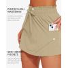 imagebeautyin Womens Swim Shorts High Waisted Swimming Bottoms with Side PocketsKhaki