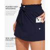 imagebeautyin Womens Swim Shorts High Waisted Swimming Bottoms with Side PocketsNavy Blue