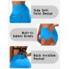 imagebeautyin Womens Swim Skirt High Waisted Tummy Control Twisted Waist Pleated Swimsuit Bathing Suit BottomsBlue