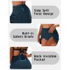 imagebeautyin Womens Swim Skirt High Waisted Tummy Control Twisted Waist Pleated Swimsuit Bathing Suit BottomsNavy