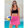 imagebeautyin Womens Swim Skirt High Waisted Tummy Control Twisted Waist Pleated Swimsuit Bathing Suit BottomsPink
