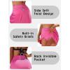 imagebeautyin Womens Swim Skirt High Waisted Tummy Control Twisted Waist Pleated Swimsuit Bathing Suit BottomsPink