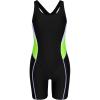 imagebeautyin Girls Swimsuit Size 814 Boyleg One Piece Athletic Bathing Suit Training SwimwearBlackYellow
