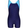 imagebeautyin Girls Swimsuit Size 814 Boyleg One Piece Athletic Bathing Suit Training SwimwearNavyBlue