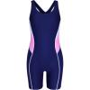 imagebeautyin Girls Swimsuit Size 814 Boyleg One Piece Athletic Bathing Suit Training SwimwearNavyPink