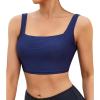 imagebeautyin Womens Bikini Top Square Neck Swim Top Quick Dry UPF 50 Padded Bathing SuitBlue