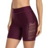 imagebeautyin Womens Boardshort Swim Bottom High Waisted Tankini Swimwear ShortsWine