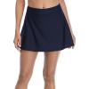 imagebeautyin Womens Solid Swim Skirt Buildin Brief Tummy Control Tankini BottomsNavy Blue