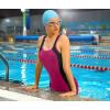 imagebeautyin Swimsuit Women Boyleg One Piece Water Aerobic Competitive Bathing SuitPurple RedBlack