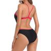 imagebeautyin Women One Piece Athletic Swimsuit Competition Bathing Suit Lap SwimmingBlackRed