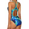 imagebeautyin Women One Piece Athletic Swimsuit Competition Bathing Suit Lap SwimmingHigh Cut Green