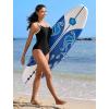 imagebeautyin Womens One Piece Swimsuits Athletic Double Straps Slimming Bathing Suit Sports SwimwearBlack