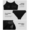 imagebeautyin Womens One Piece Swimsuits Athletic Double Straps Slimming Bathing Suit Sports SwimwearBlack