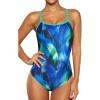 imagebeautyin Women One Piece Athletic Swimsuit Competition Bathing Suit Lap SwimmingHigh Cut Green
